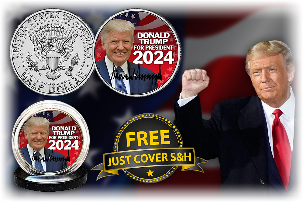Claim Your FREE Trump 2024 Coin! (Just cover S+H)