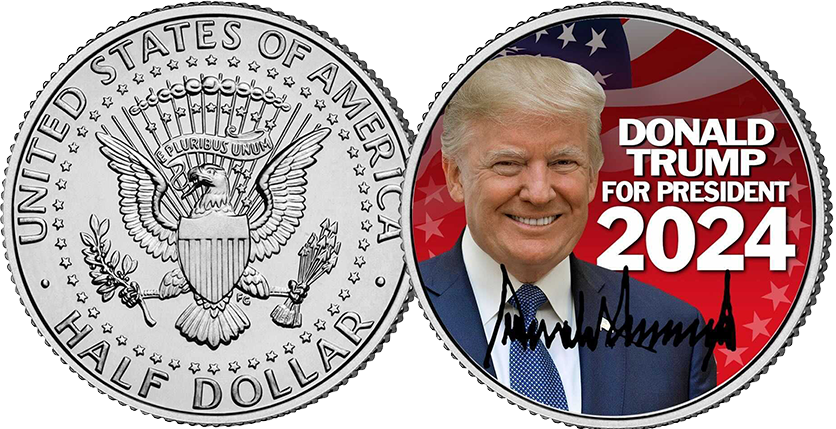 Trump 2024 Coin Wide 