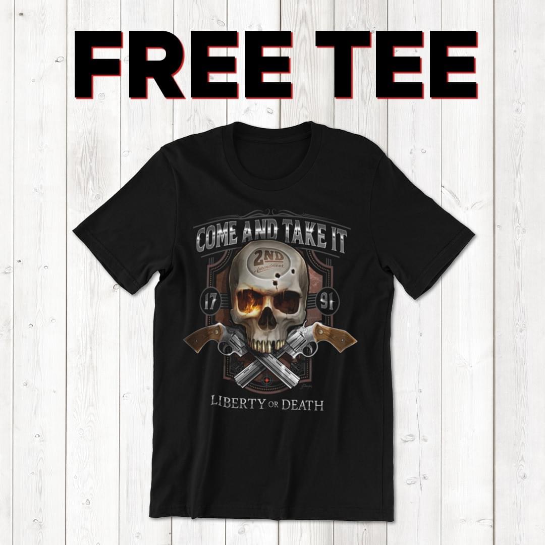 Free Liberty Or Death T-Shirt Checkout